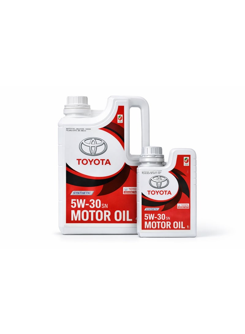 Toyota Genuine Synthetic 5W-30 SN Motor Oil – Value Pack (4L + 1L)